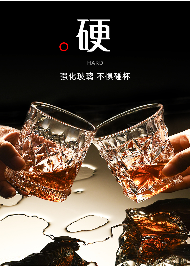 浮雕威士忌酒杯子高颜值家用高档玻璃酒杯酒吧KTV古典烈酒洋酒杯详情8