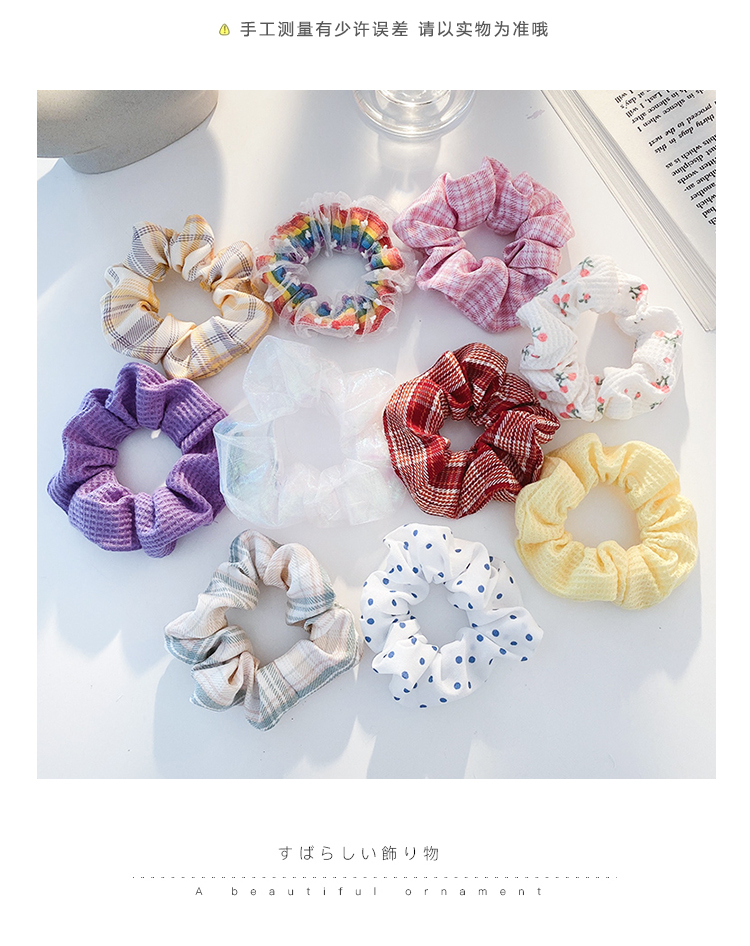 bm法式大肠圈大肠发圈复古简约百搭布艺发绳肥肠头绳网红发饰批发详情17