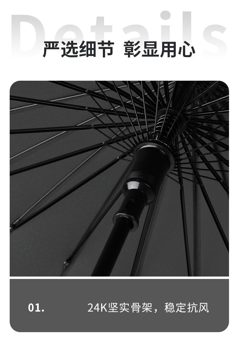 国潮红伞结婚喜庆用8骨自动雨伞长杆加大双人撑结实耐用抗风暴雨二用详情12
