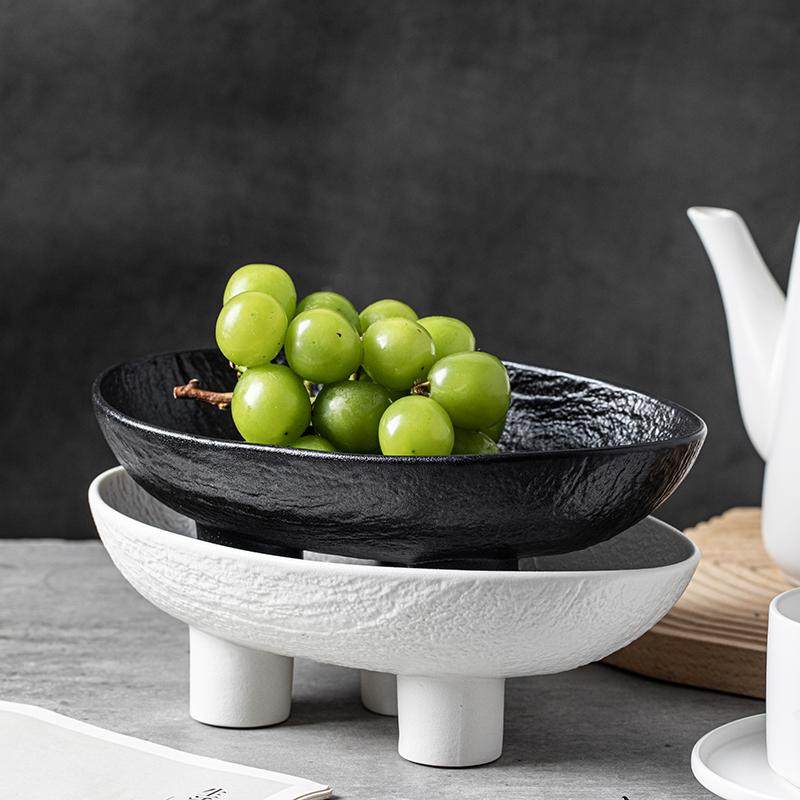 日式陶瓷水果盘茶几家用零食摆放盘网红高颜值果盘高端精致高颜值