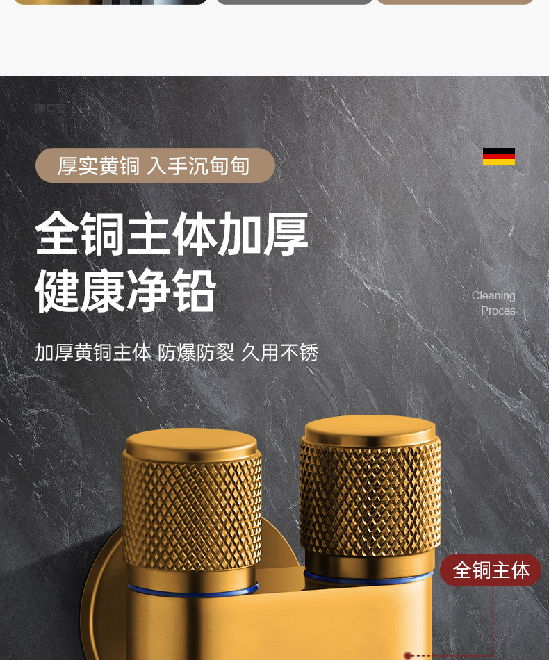 双出水一进二出角阀洗衣机水龙头自动止水阀专用铜三通一分二接头详情4