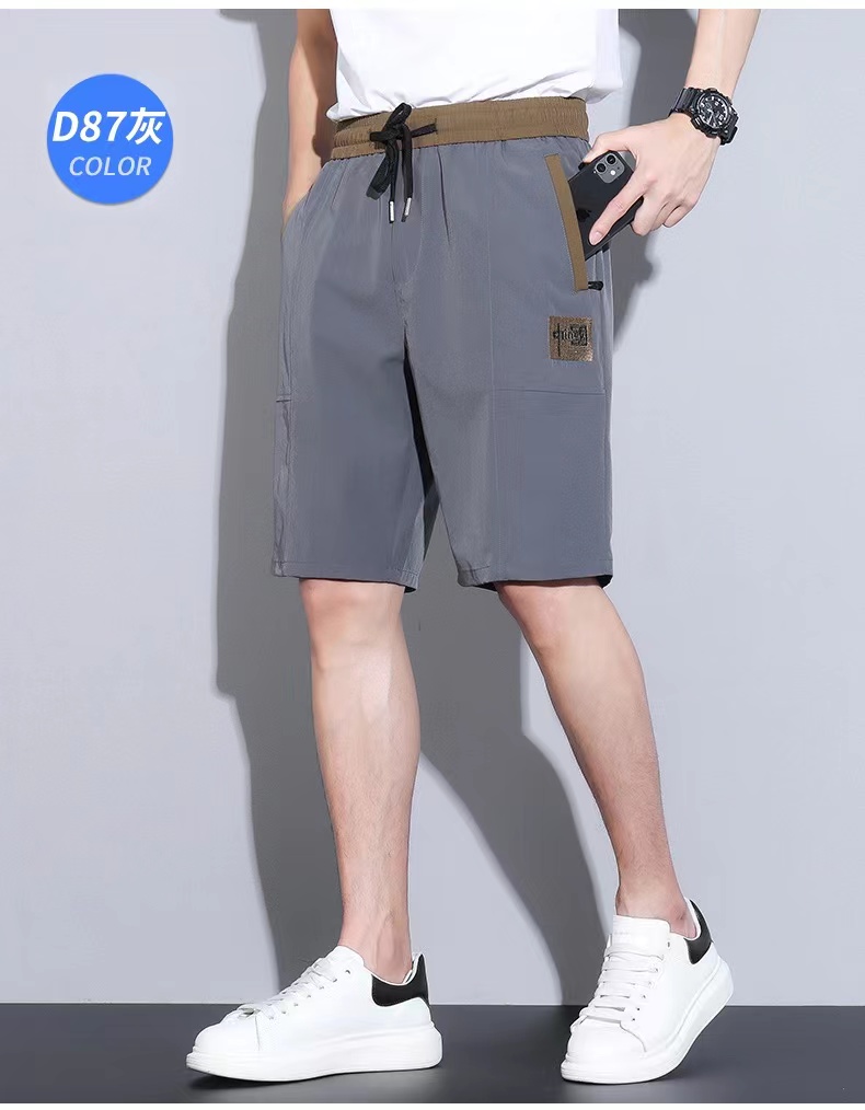 清仓捡漏尾单大牌外贸短裤男夏天薄款冰丝五分裤男士休闲运动中裤详情14