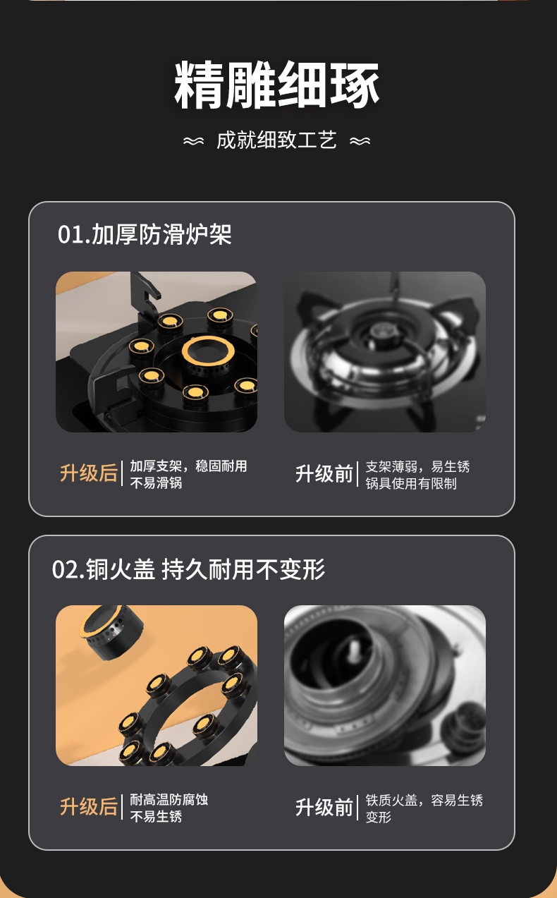 批发好太太煤气灶单灶家用液化气猛火炉台式天然气燃气灶单眼炉详情13