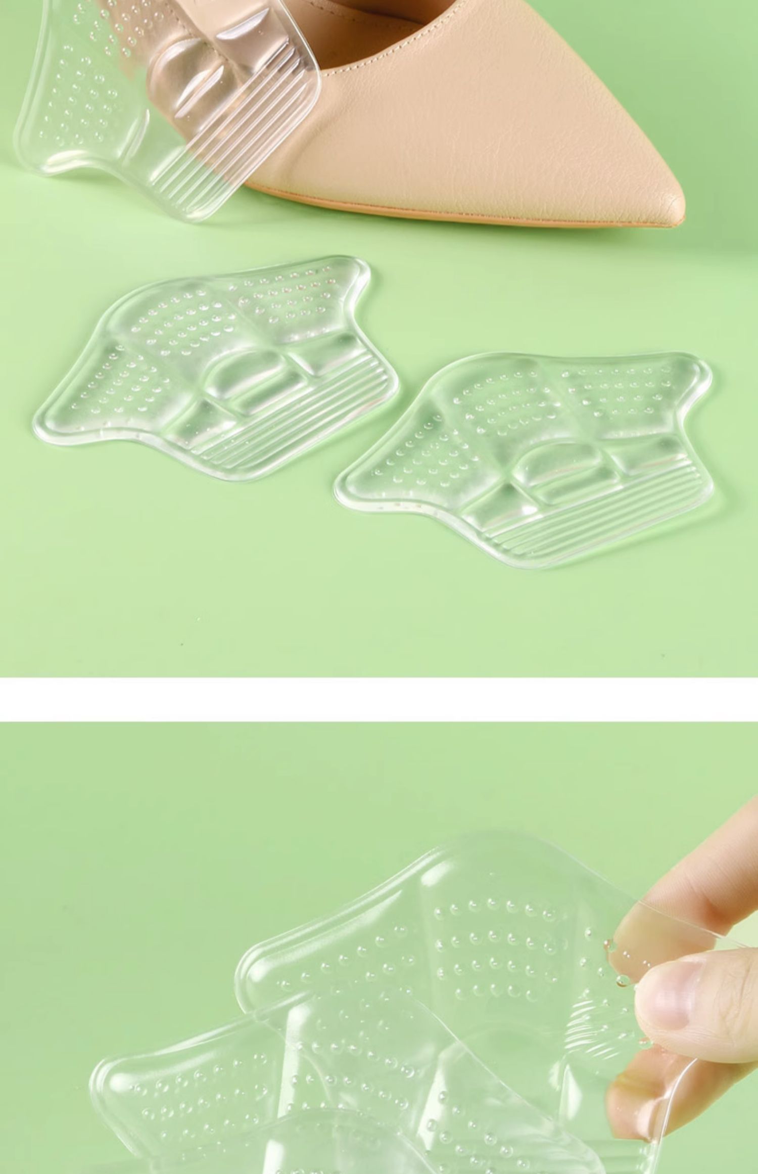 Silicone thickened heel pad, a must-have for preventing heels from dropping, anti-friction heel patch, half-size pad, ultra-thin back heel patch pic 17