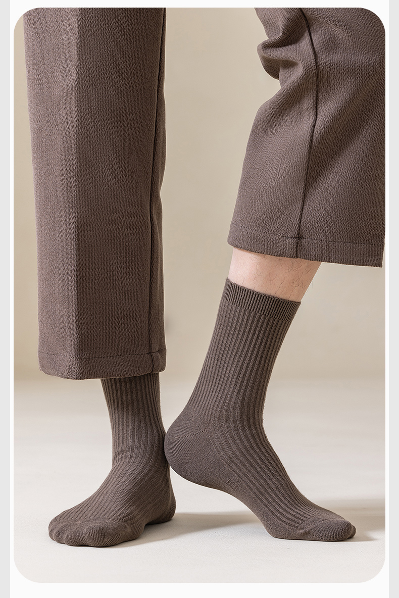 袜子男款纯棉中筒袜秋冬双针防臭保暖全棉男袜男士抗菌长袜棉袜男详情21