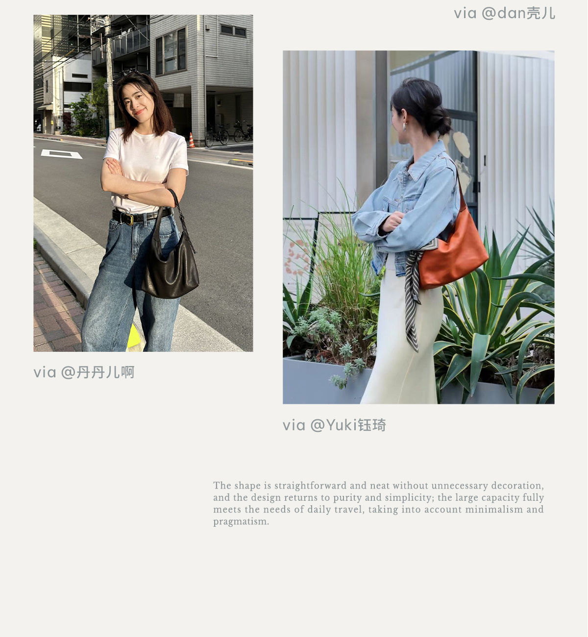 裘真植鞣牛皮腋下经典hobo包百搭休闲单肩斜挎通勤包真皮饺子包女详情7