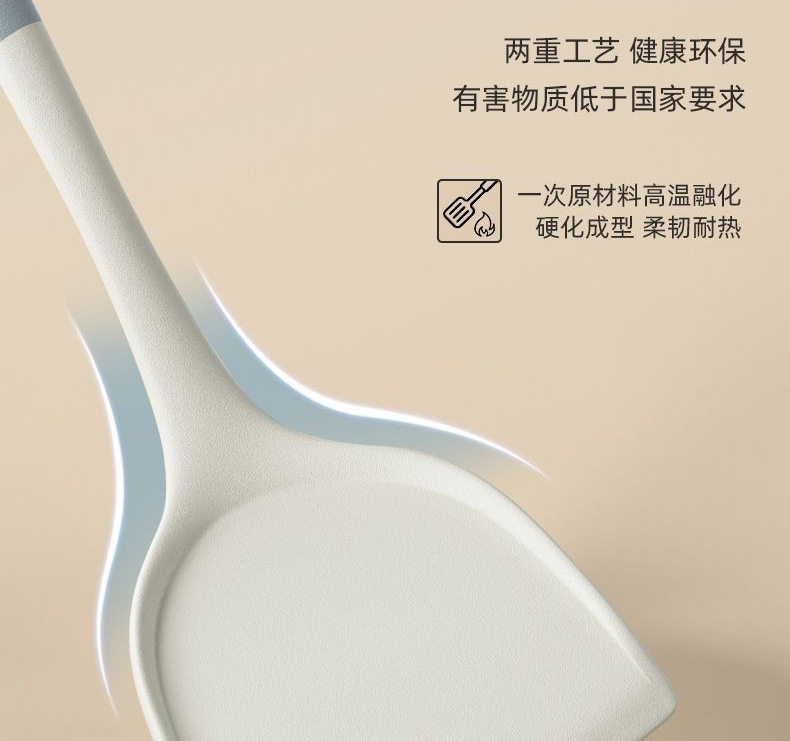 食品级硅胶铲子不粘锅专用锅铲耐高温硅胶铲子护锅家用炒菜铲汤勺详情6