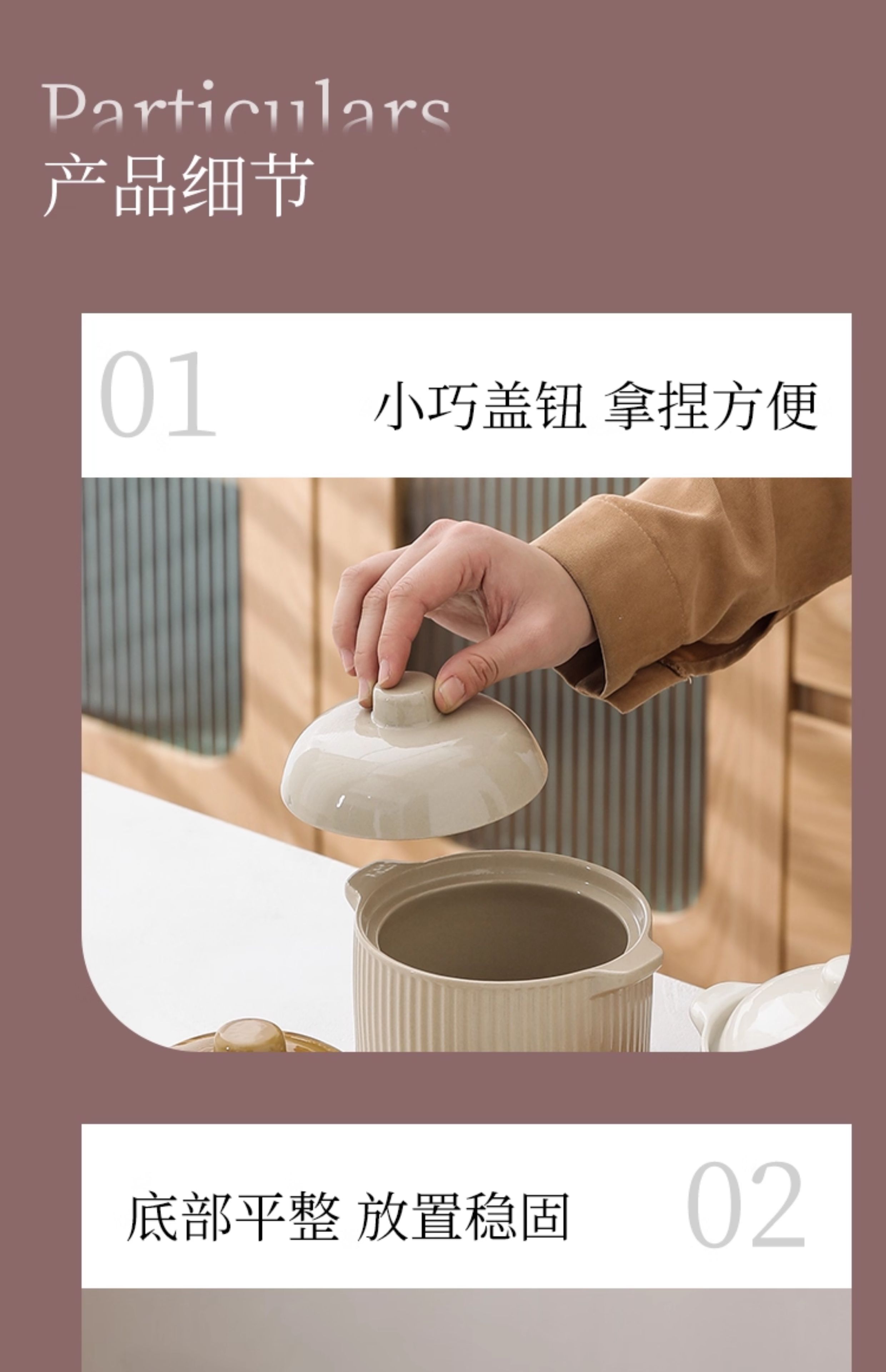 双耳炖盅带盖加厚专用碗土瓦罐一人汤盅煲汤小炖盅陶瓷厂家批发详情24