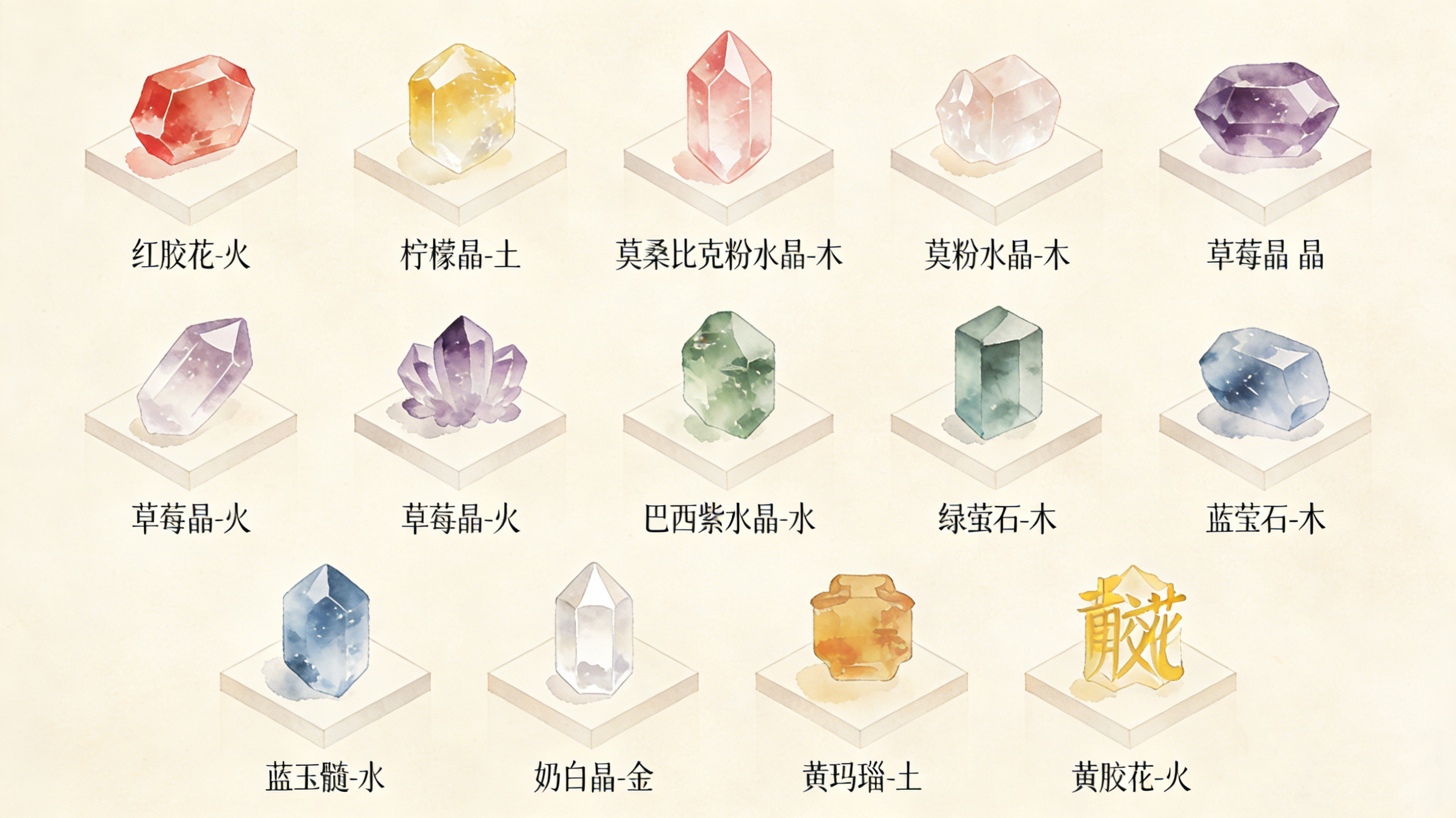 五行全能天然水晶多宝手链女手串彩色圆珠串珠手串招财详情3