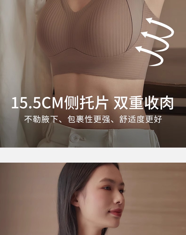 跨境调整型内衣女大胸显小文胸防下垂大码无痕收副乳女士胸罩聚拢详情8