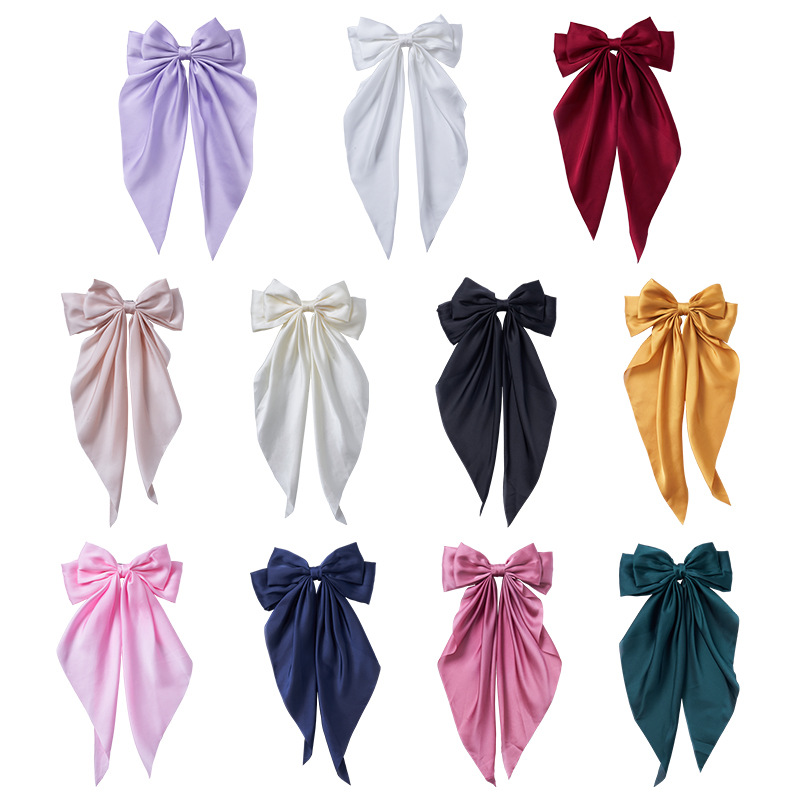 Korean-style hair accessories, bow hairpins, women's summer high-end style Korean-style bow hairpins, headwear, duckbill hairpins