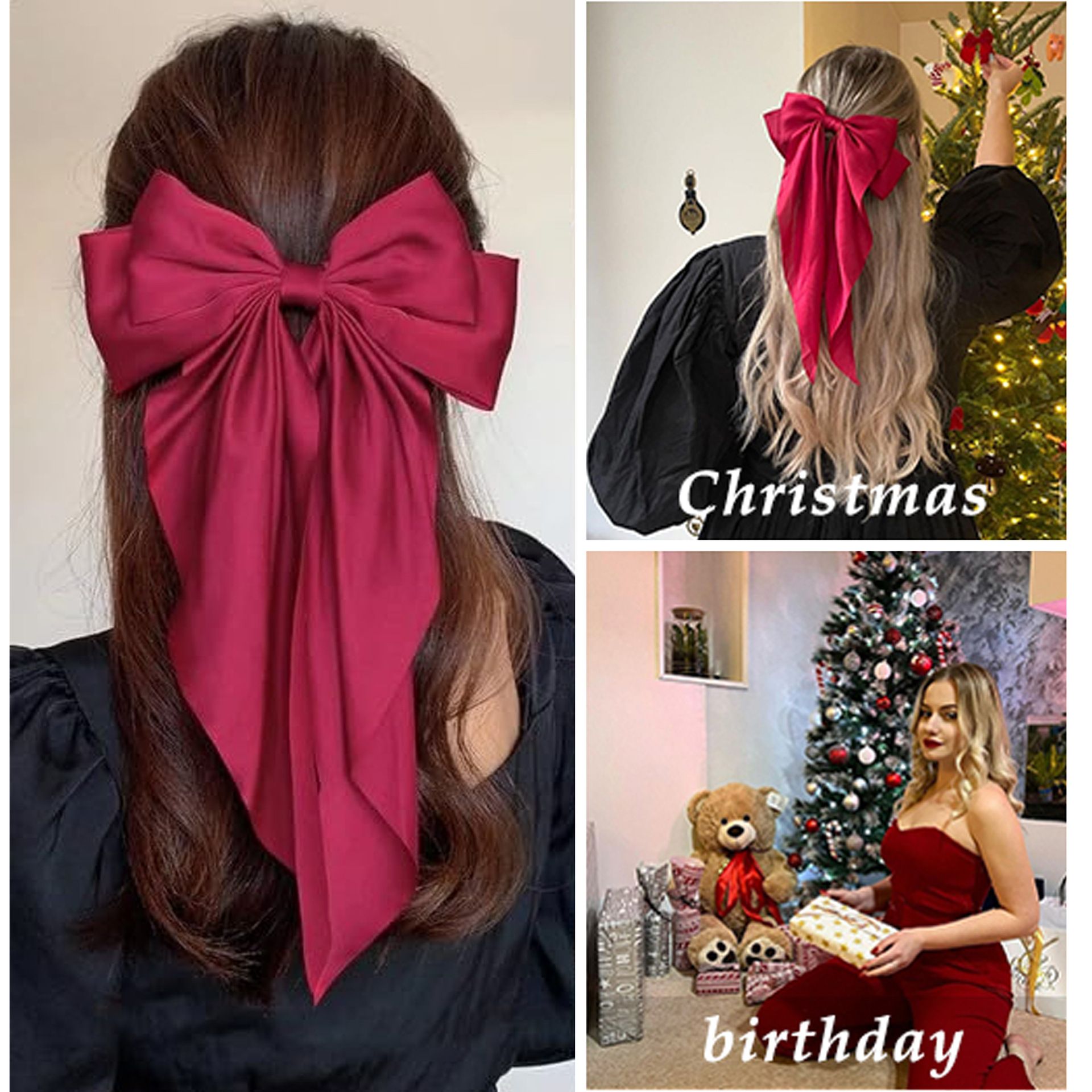 Korean-style hair accessories, bow hairpins, women's summer high-end style Korean-style bow hairpins, headwear, duckbill hairpins Specification image