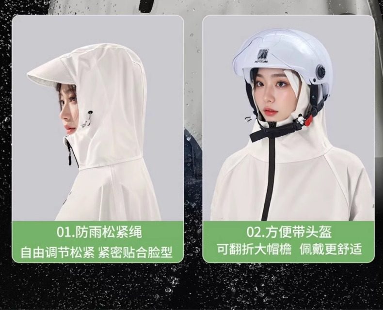 雨衣电动车骑手专用全身一体式加厚防暴雨男女加大成人电瓶车雨披详情6