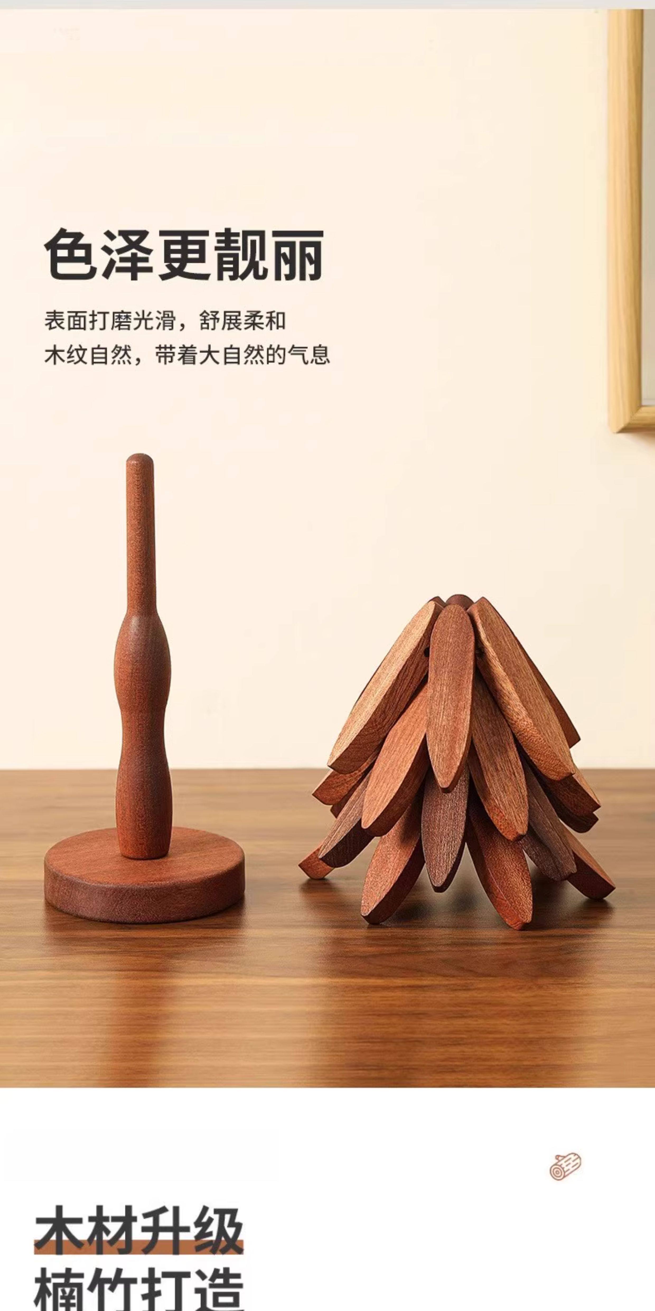 实木隔热垫餐垫防烫垫一棵树家用耐高温桌垫锅垫杯垫砂锅垫高级感详情3