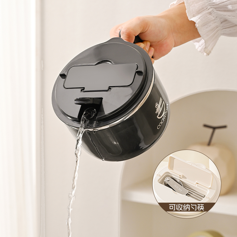 304不锈钢饭碗上班族饭盒学生食堂打饭大容量饭盆成人保温碗饭缸详情图3