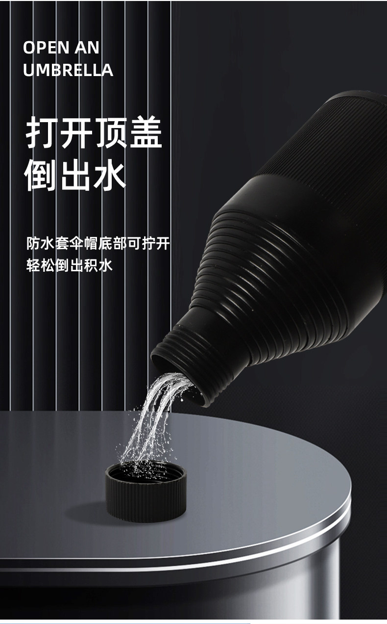 双人大雨伞黑胶防晒晴雨伞长柄超大号防水套商务伞大伞商务礼品详情7