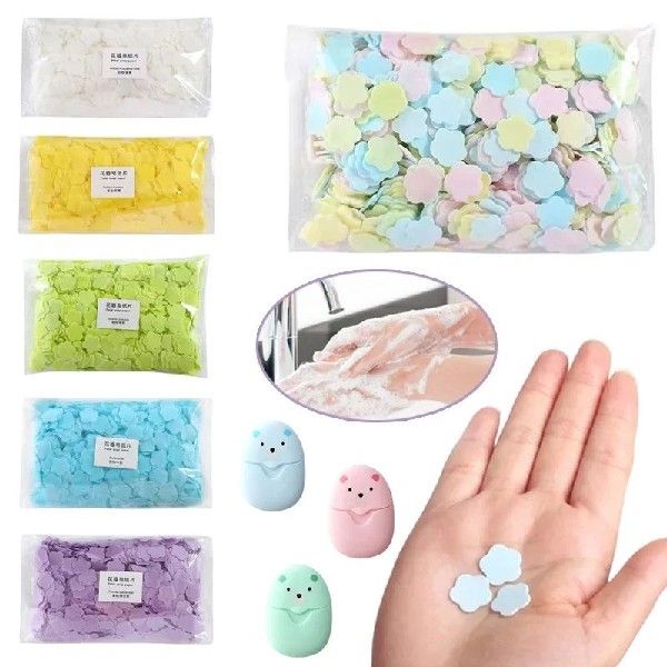 50/100/1000PCS Portable Disposable Paper Soap Travel Soap