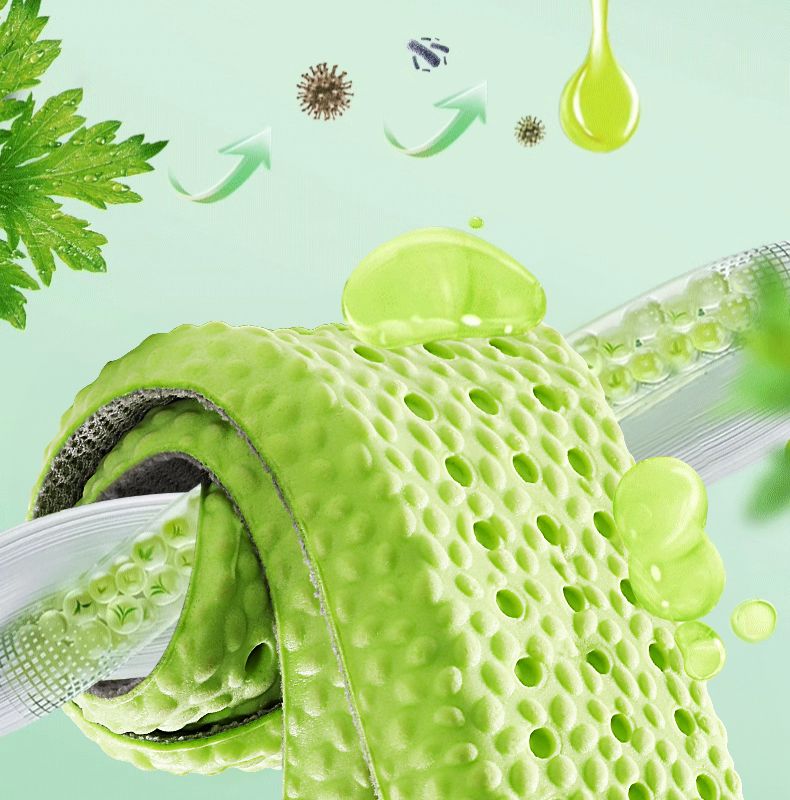 跨境批发运功鞋垫男女超软久站不累艾草除臭吸汗透气运动减震鞋垫详情5