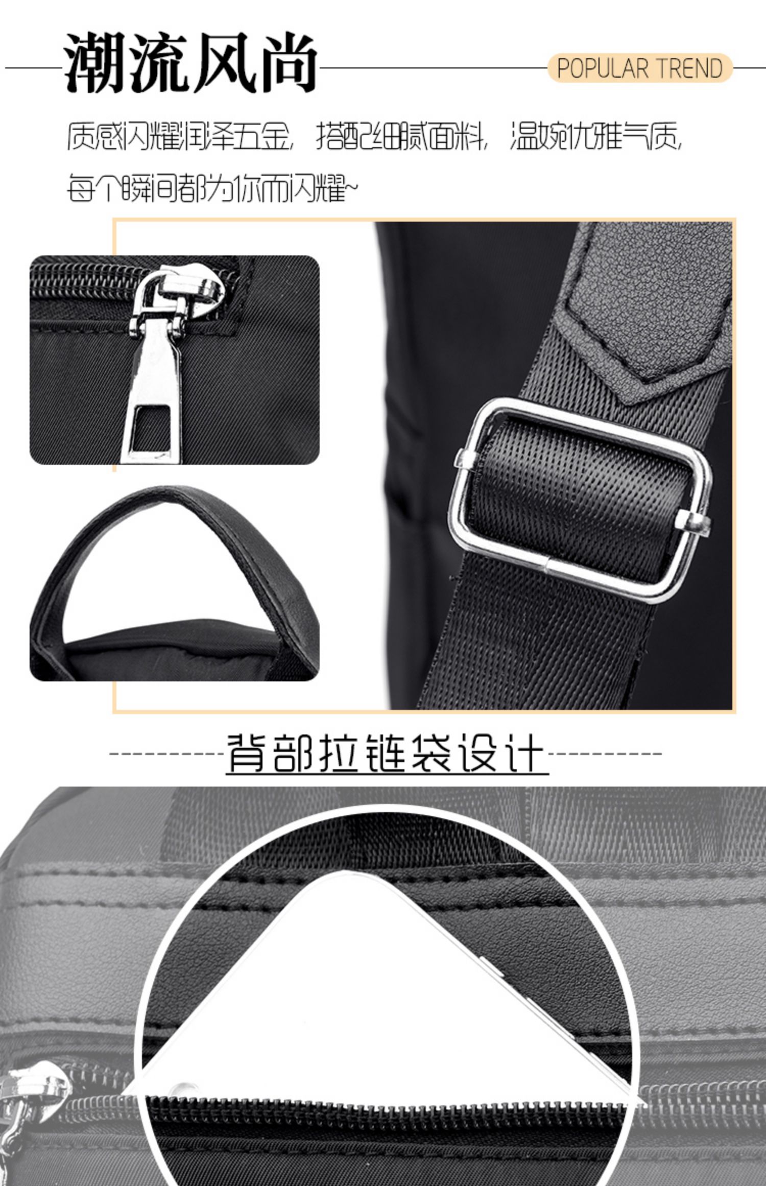 2022新款春夏书包牛津布轻便大容量运动风时尚大学生双肩背包女士详情8