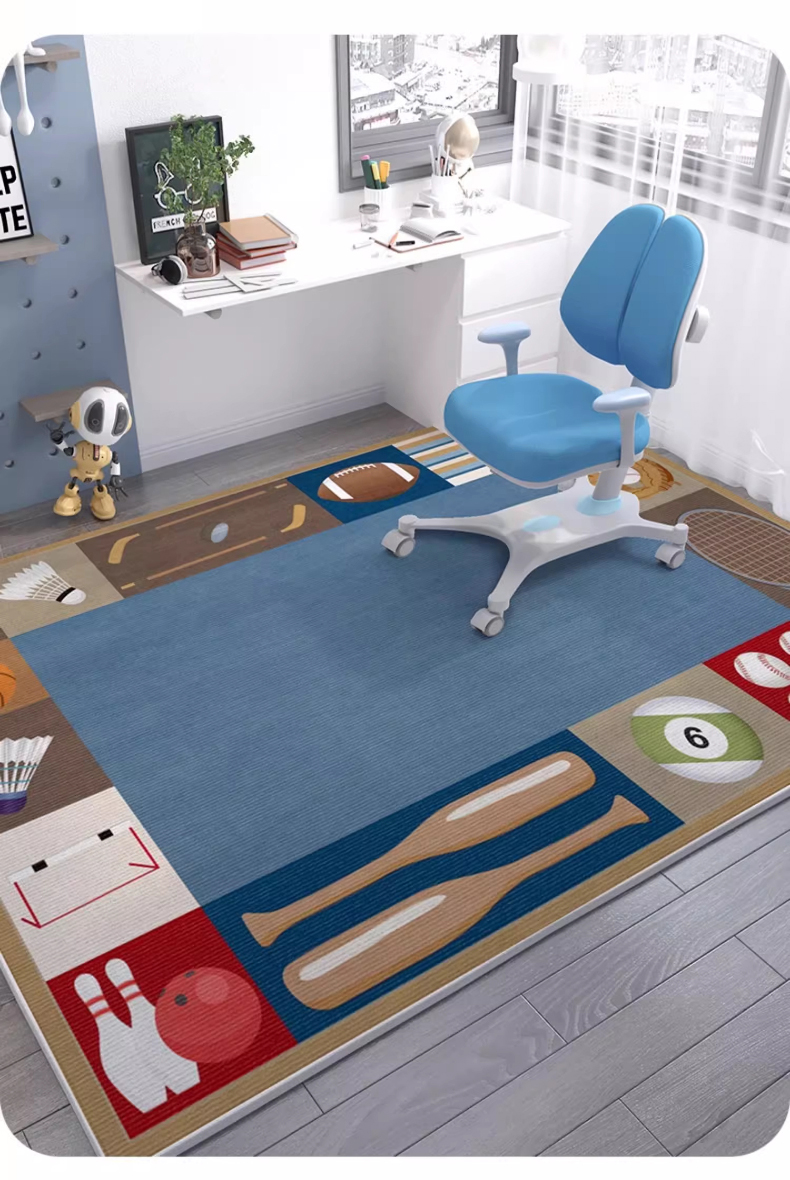儿童地毯阅读区电脑椅子防滑地垫书房书桌学习桌客厅卧室床边垫子跨境出口毛绒地毯卧室拼接方块加厚地垫客厅大面积全铺轻奢床边毯详情19