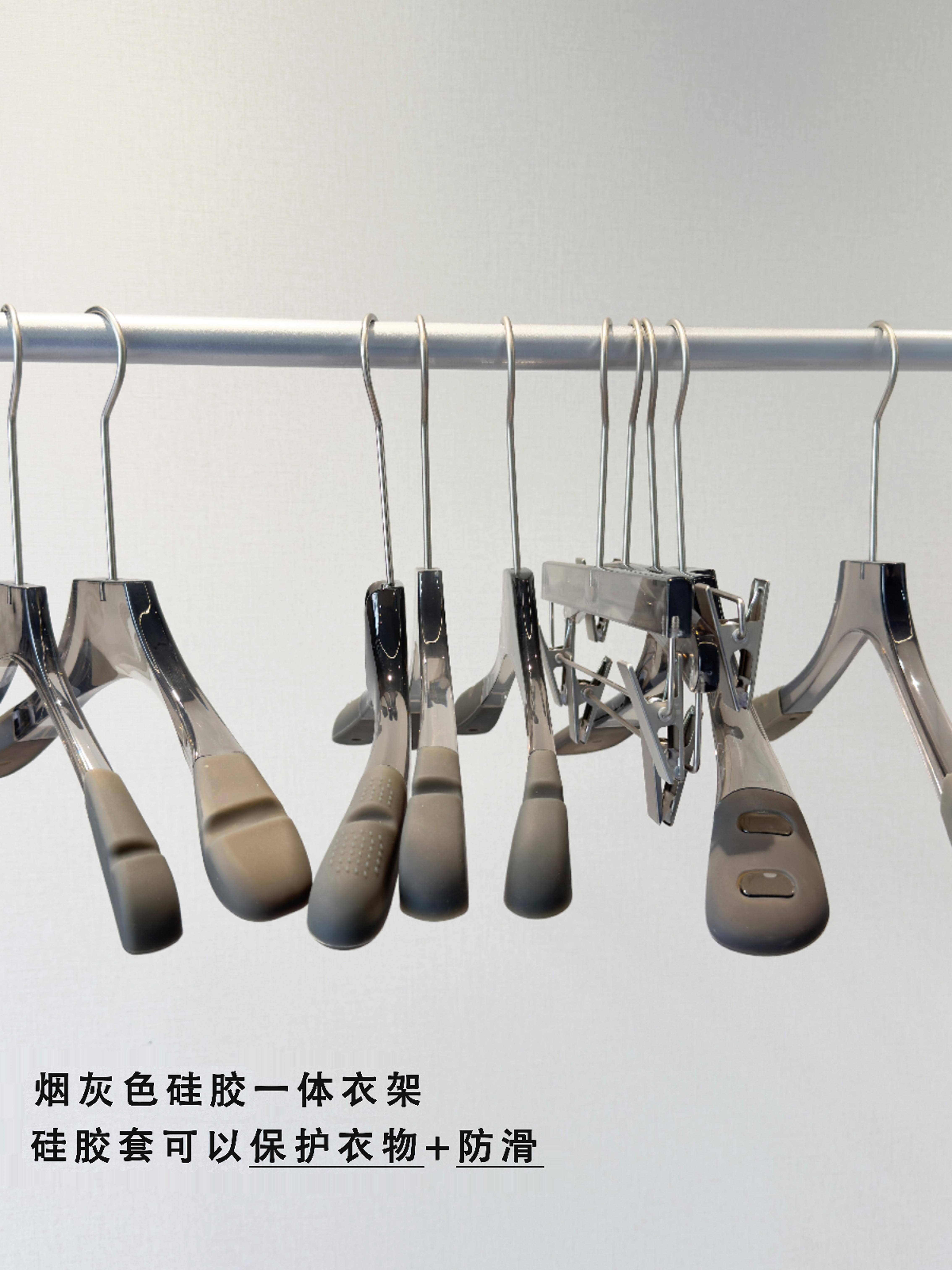 高档服装店防滑衣架橡胶衣架男士专用防滑套衣服支撑婚纱丝质 西装外套 定制Logo