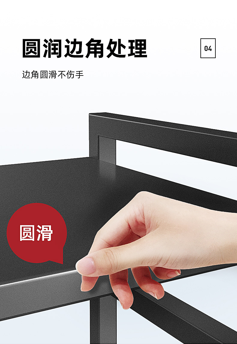 可伸缩厨房置物架微波炉烤箱架子家用双层台面桌面电饭锅收纳支架详情8