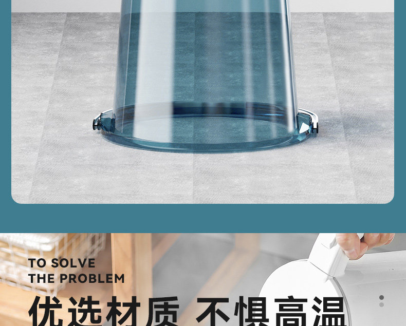 Thickened plastic buckets for household water storage, hand-held small buckets for laundry, and transparent round buckets with LIDS for student dormitories pic 10