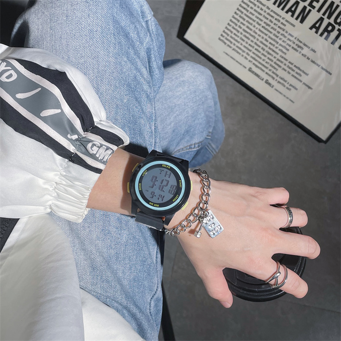 学生党手表女款ins风高颜值女生初中生简约百搭运动独角兽电子表详情17