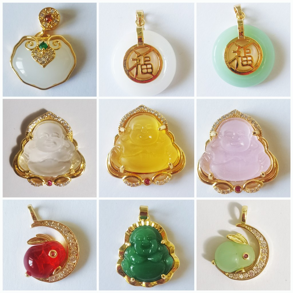 2024 New style Peace pendant, fortune tag, joyous and auspicious pendant necklace made of titanium steel, not easy to fade details Picture