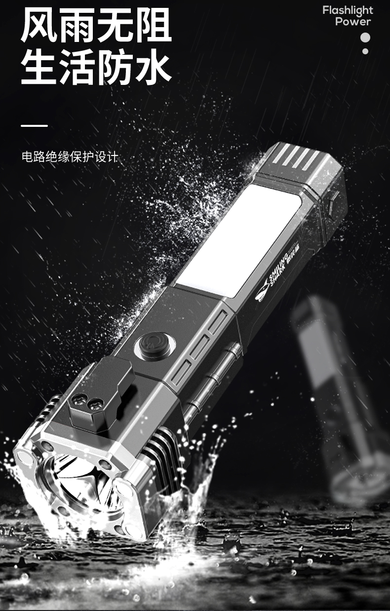 Multi-functional flashlight, car safety hammer, car 8-in-one vehicle-mounted window breaker, escape hammer, fire emergency rescue pic 12