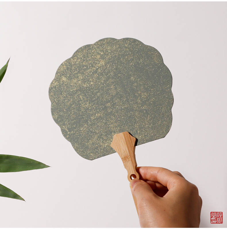 双面加厚宣纸空白团扇子 宫扇手绘画国画水彩画毛笔字DIY古风扇面详情17