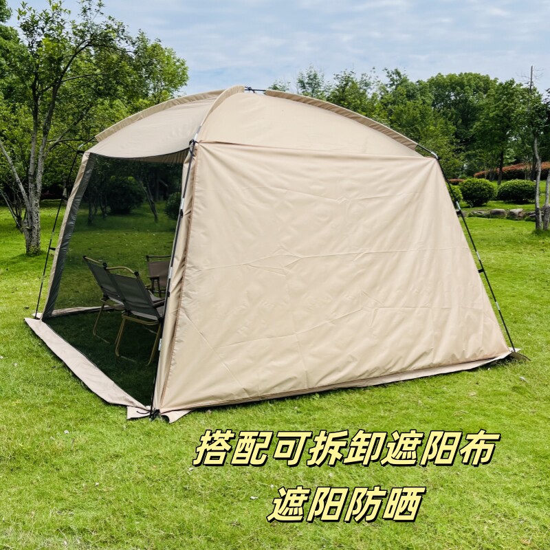 户外帐篷一体式遮阳棚防雨防晒凉棚野营露营防蚊虫网纱多人大帐棚详情8