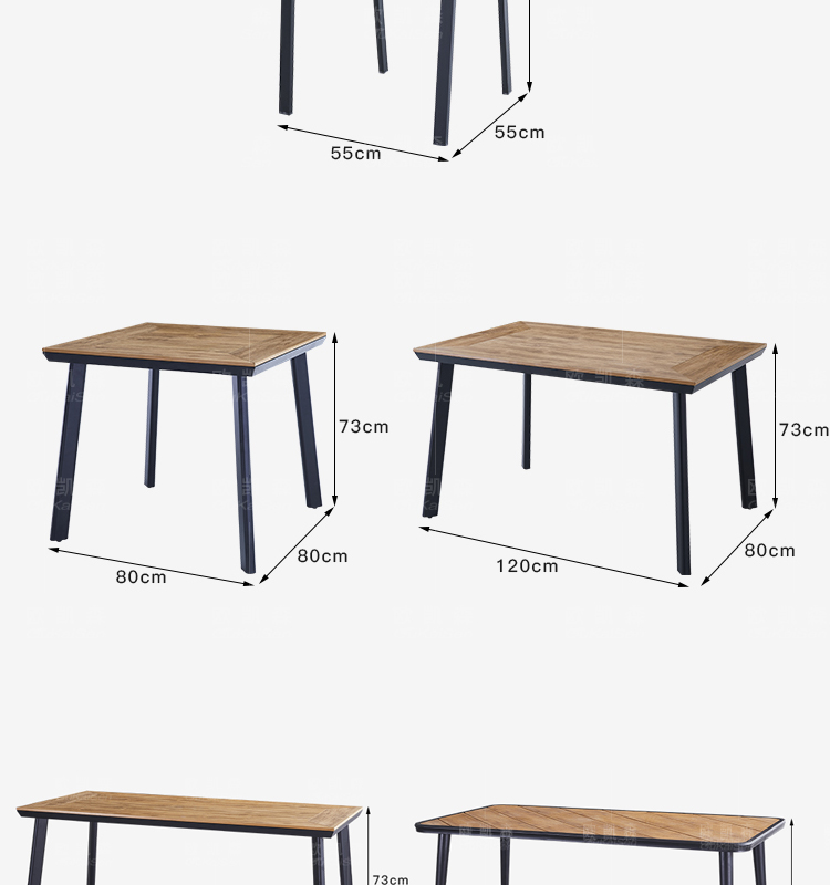室外庭院户外休闲桌椅组合露天露台阳台外摆塑木防腐木桌椅子北欧详情15