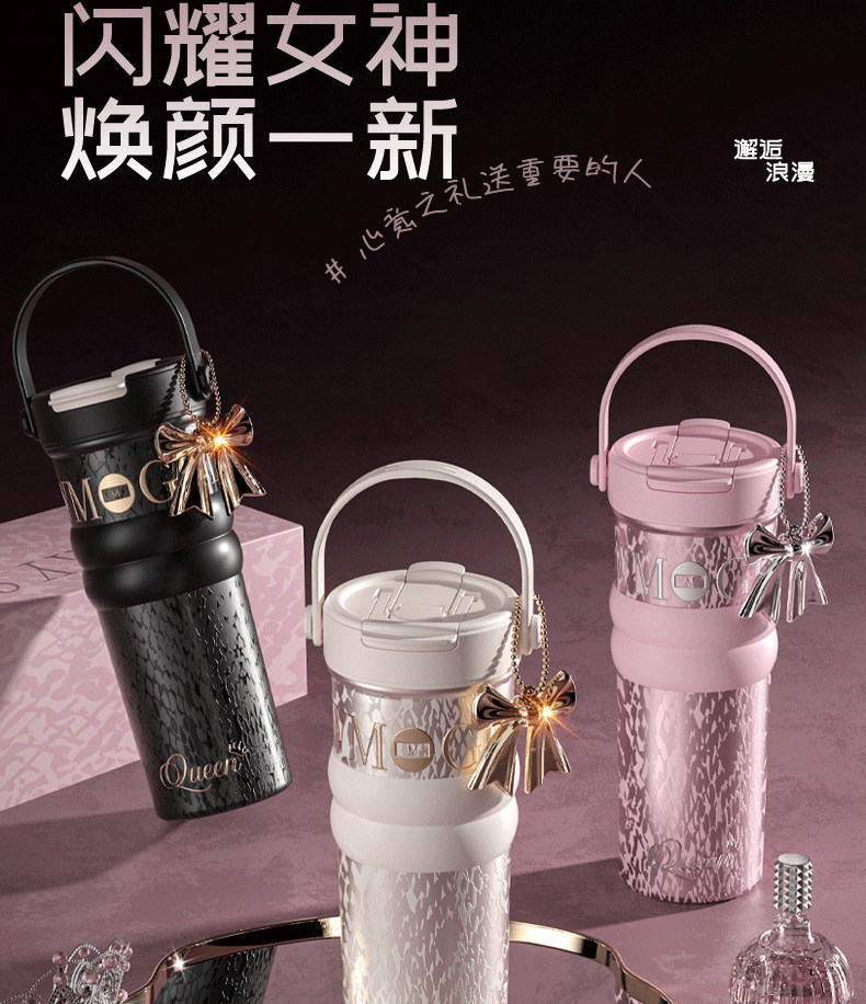 女生高颜值陶瓷内胆保温杯轻奢节日伴手礼便携手提双饮水杯带礼盒详情6