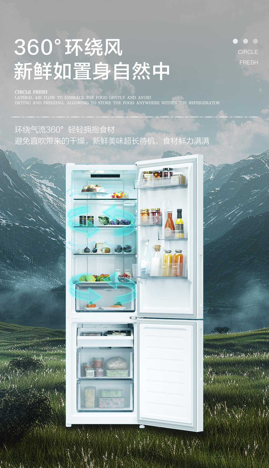 海尓冰箱家用285L双开两门小型冰箱租房风冷无霜一级冷藏冷冻冰箱详情9