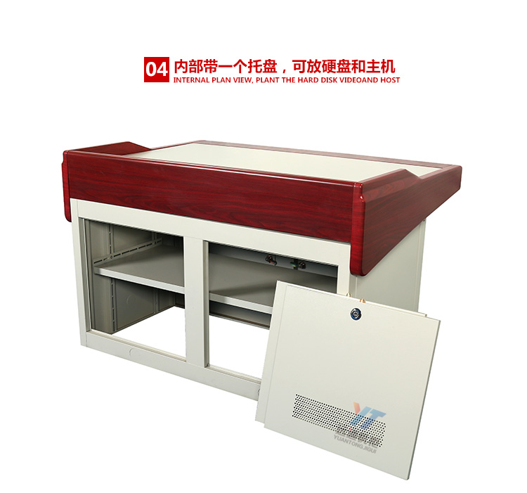 Double-panel monitoring console, control platform, work dispatch, security operation console, single-panel three, four or six panels, high three-sided wooden handrails pic 13