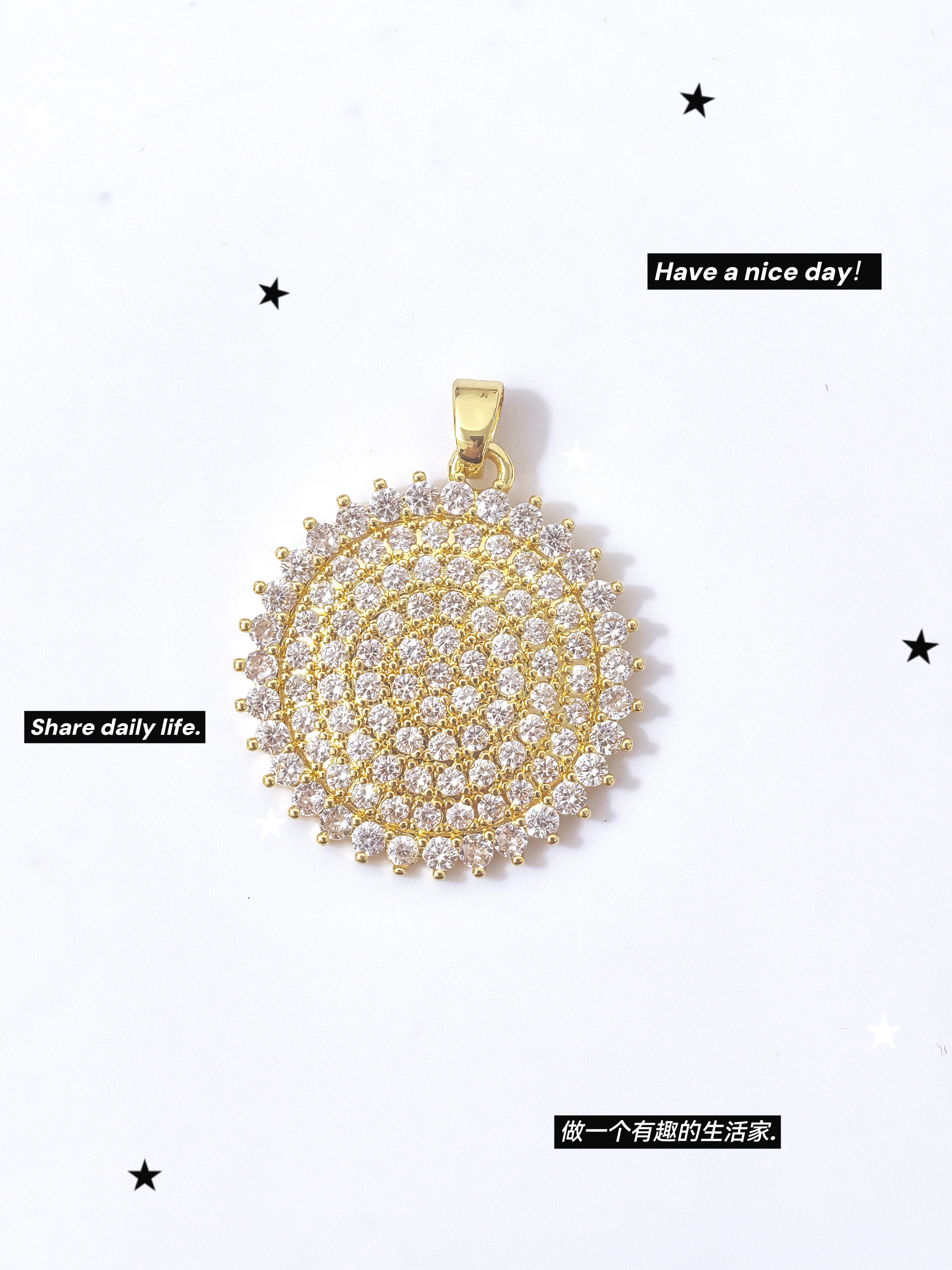 2025夏日新款创意向日葵吊坠时尚小众百搭项链微镶锆石项链锁骨链详情5