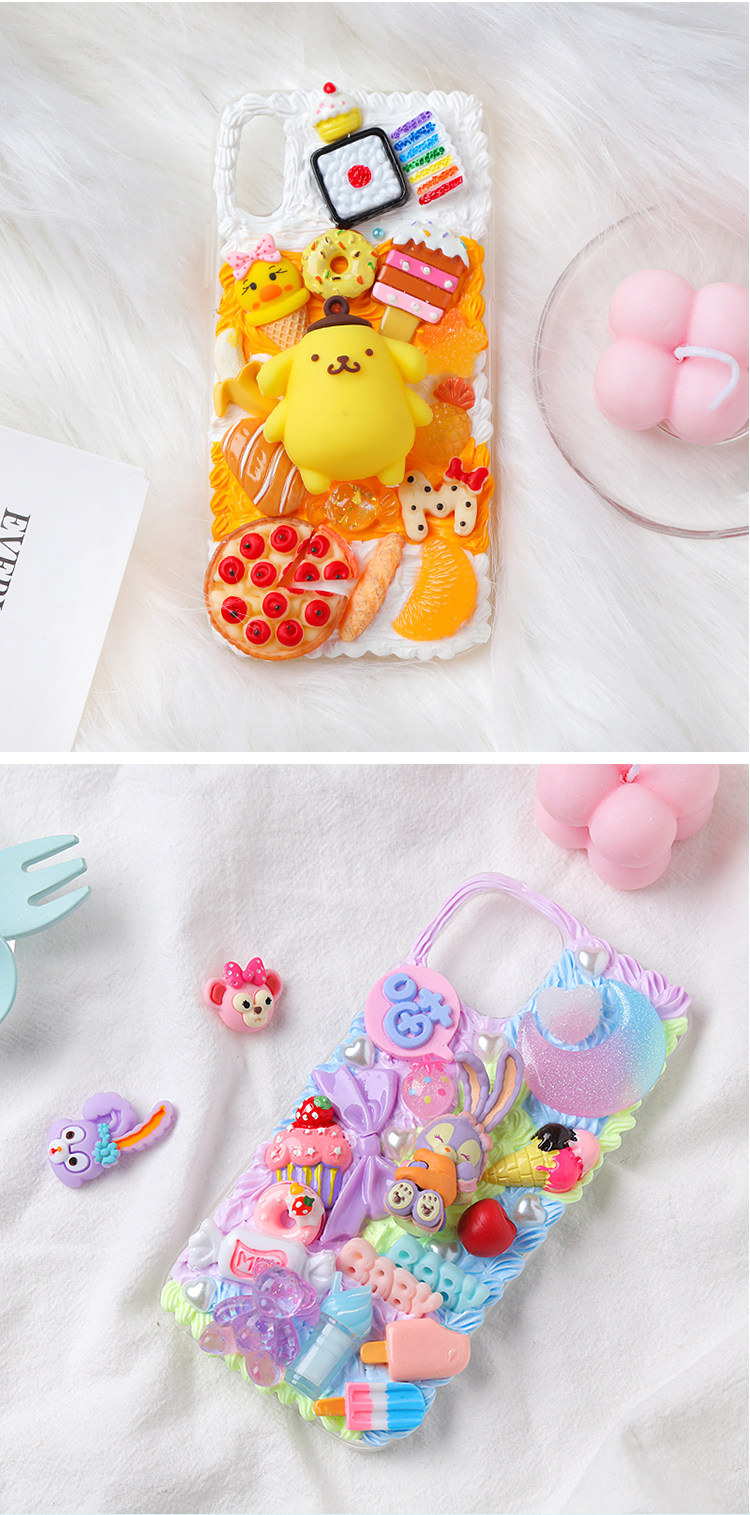 Handmade cream glue material package, mobile phone case, simulated cream diy stationery box, crystal resin resin accessories pic 19