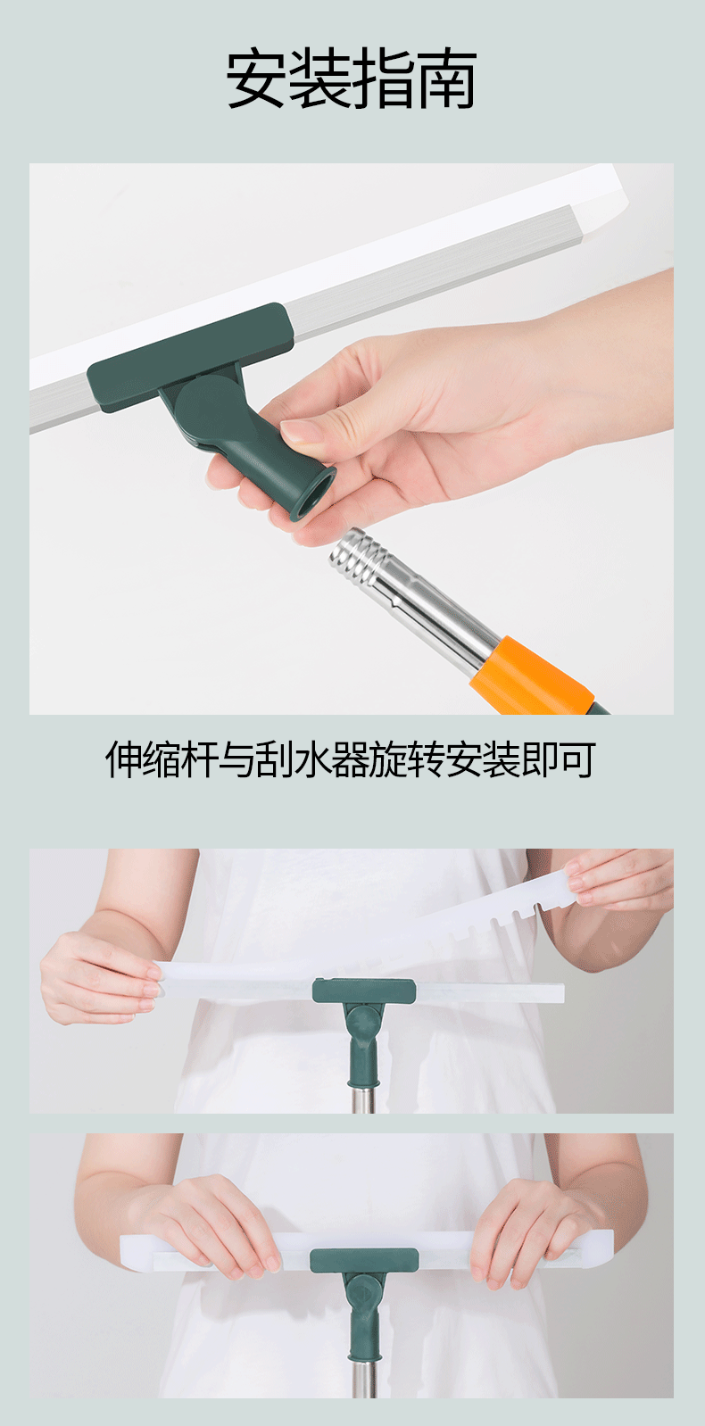 魔术扫把刮水器家用硅胶拖把两用浴室地刮地板扫地神器卫生间挂刷详情12
