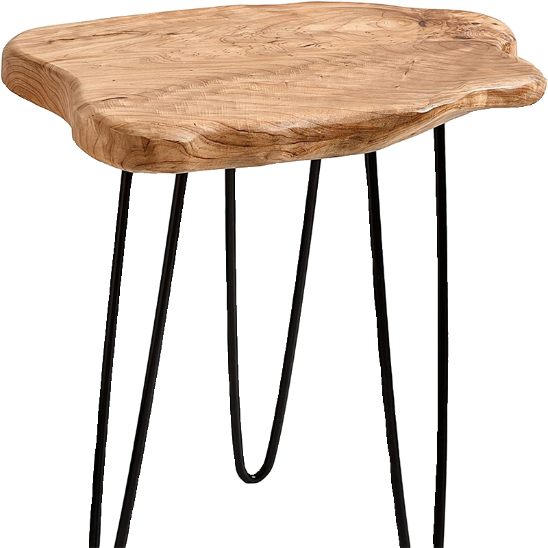 【 Yiwu Jiehao Bamboo and Wood Products 】【2025 Bestseller 】【ins Style 】 Wooden coffee table, side table, Wabi-sabi style small coffee table, popular living room, Irregular outdoor camping portable coffee table, Nordic corner table Item Picture