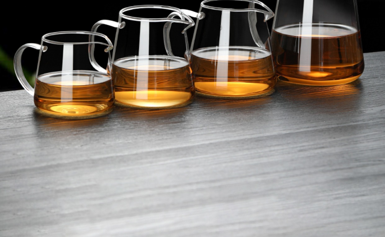 加厚公道杯玻璃耐热高档大小号透明茶海公杯茶漏高硼硅茶水分茶器详情5