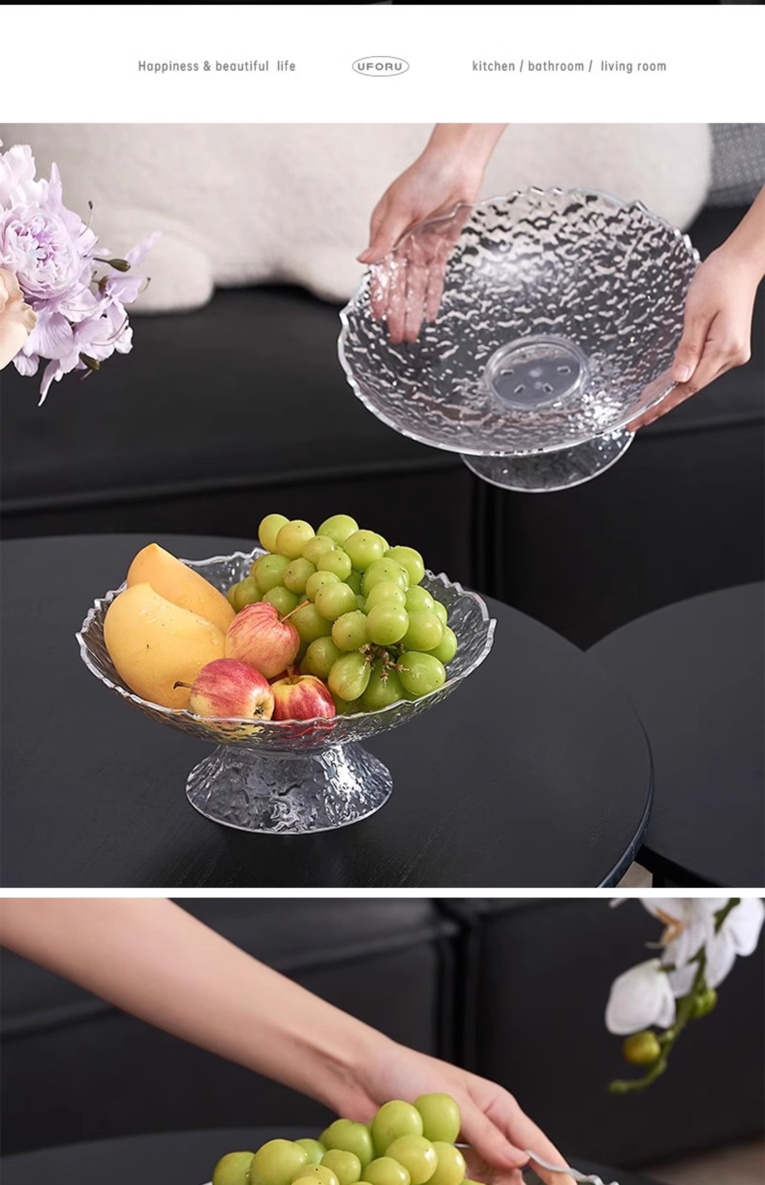 轻奢水果盘家用客厅茶几摆件高档糖果盘零食摆放盘沥水果盘高颜值详情13