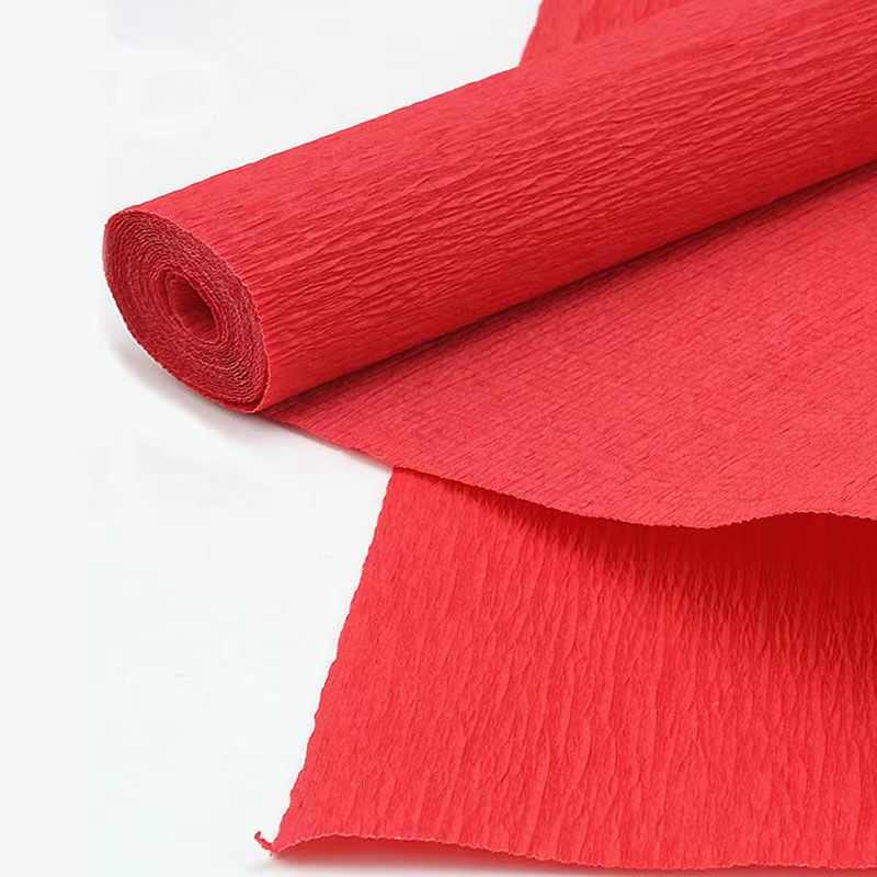 彩色皱纹纸卷边纸伸缩纸手揉纸diy手工材料玫瑰花鲜花花束包装纸详情图5