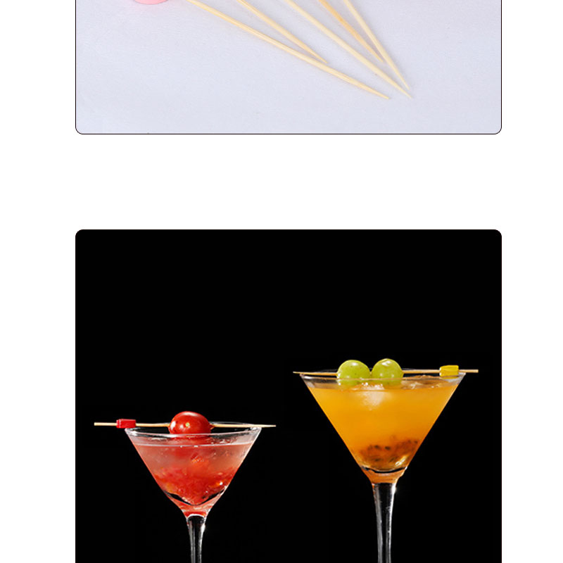 一次性水果签彩色竹签创意工艺鸡尾酒冷菜果盘装饰拼盘艺术签包邮详情16