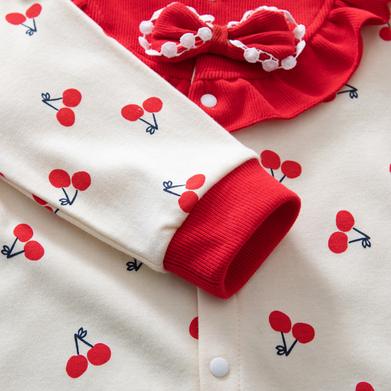 洋气公主女宝宝连体衣春秋薄款3新生儿外出哈衣爬服0-1岁婴儿衣服详情9