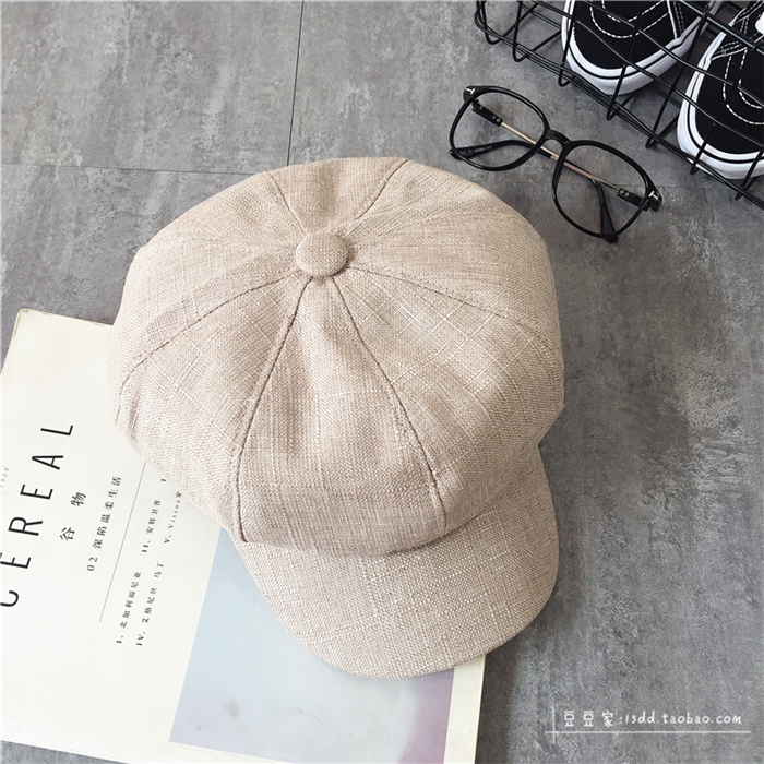 Korean version British artistic octagonal hat for women, retro and versatile Beret cap, casual painter hat, trendy newsboy hat for men pic 9