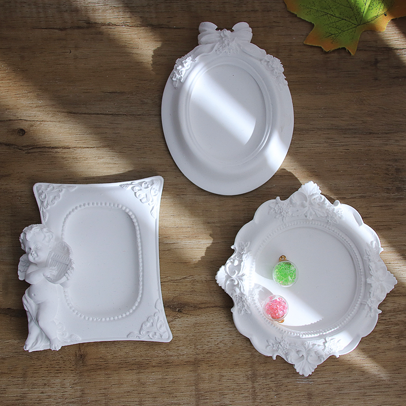 70YF European-style court mirror frame, carved photo frame mold, scented gypsum, diffuser stone, epoxy resin, candle base, decorative sky pic 2