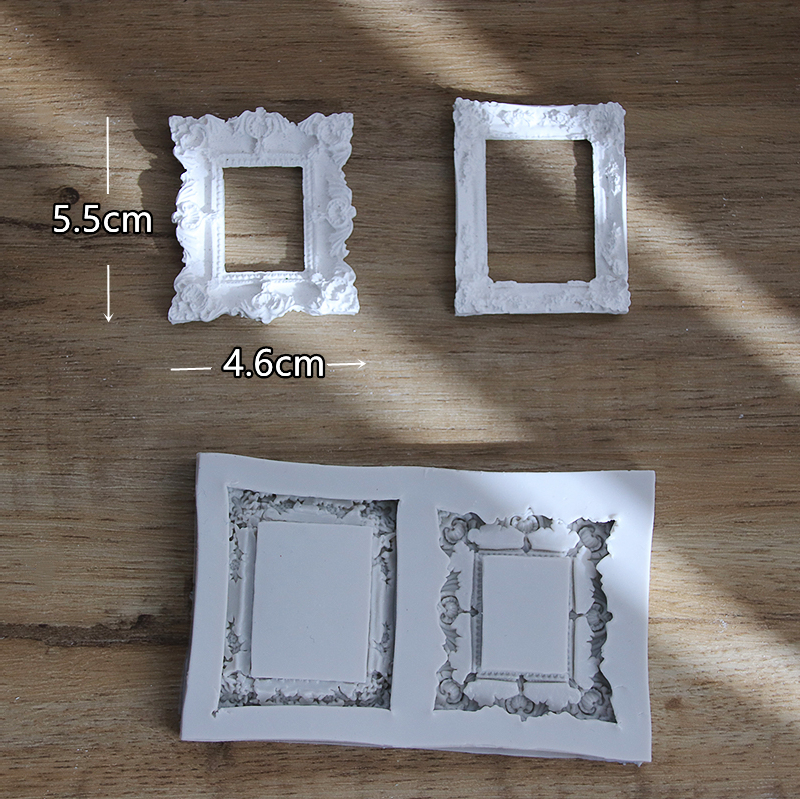 70YF European-style court mirror frame, carved photo frame mold, scented gypsum, diffuser stone, epoxy resin, candle base, decorative sky pic 7