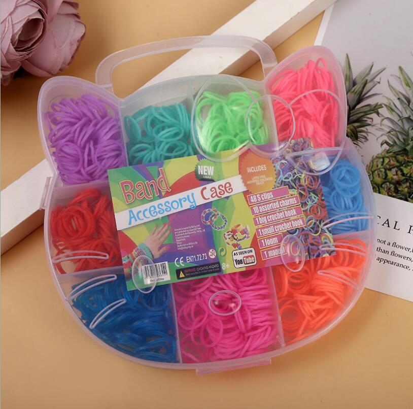 编织橡皮筋套装创意手工制作DIY宝宝益智玩具儿童彩虹编织机手链