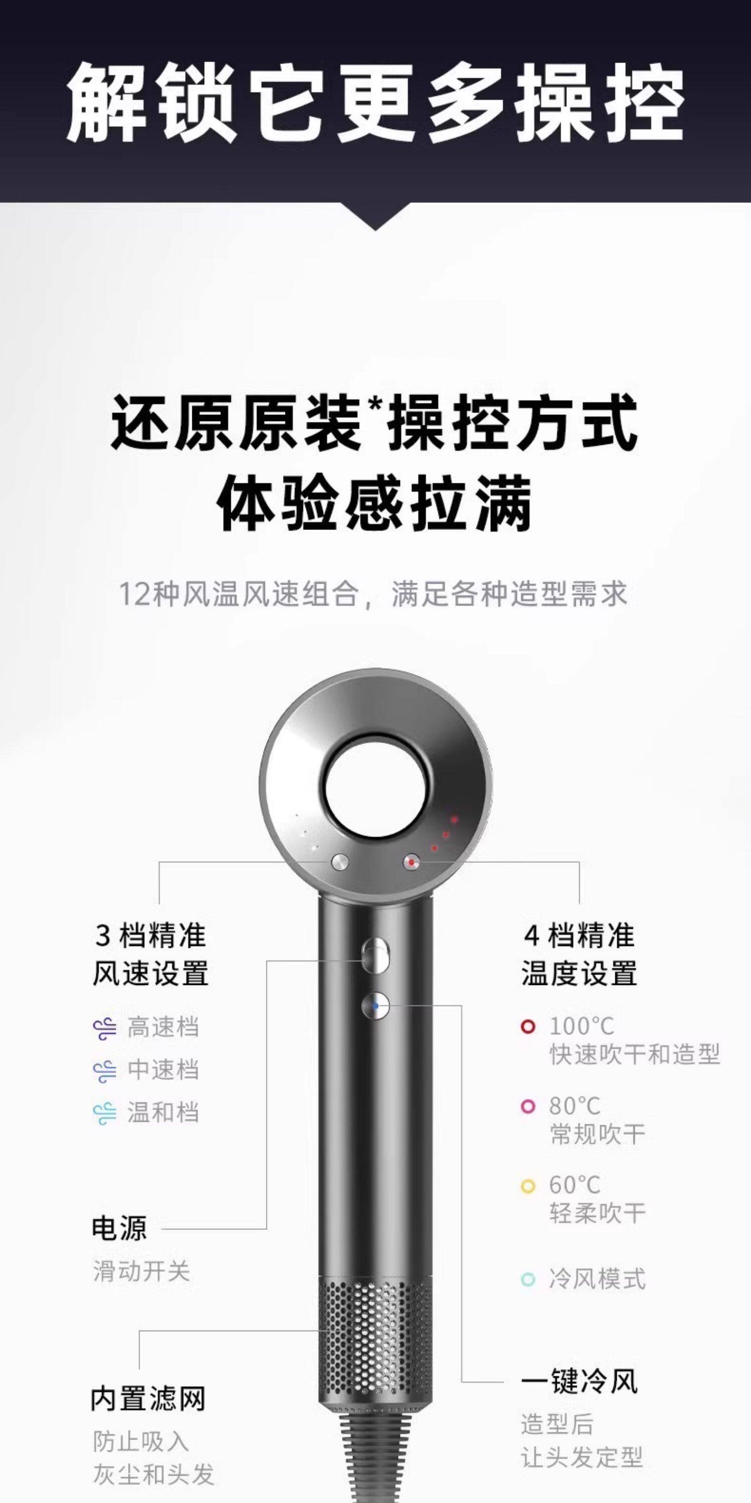 Source factory high-speed hair dryer, Huaqiangbei negative ion hair dryer, strong wind force home dormitory cross-border hair dryer pic 10